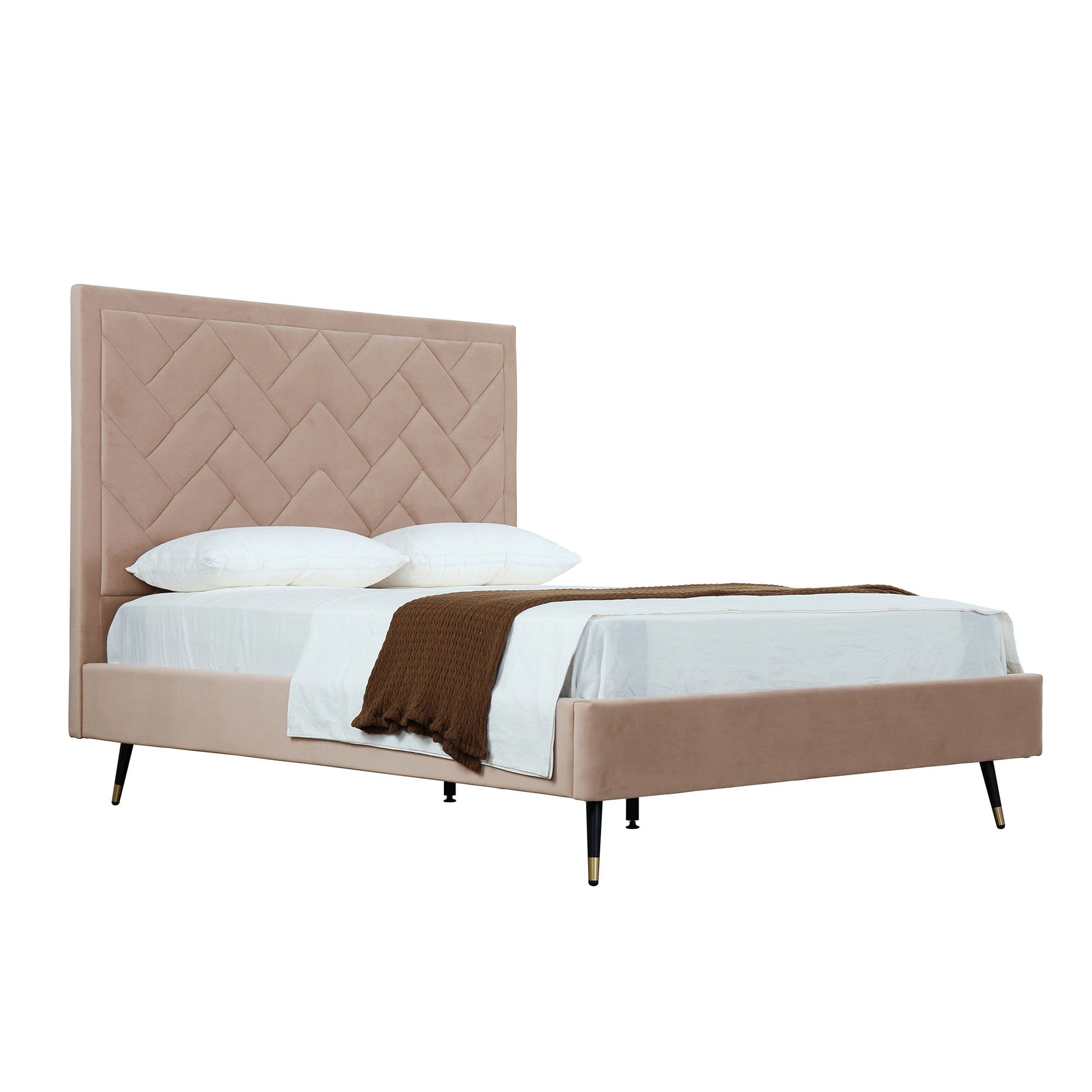 Crosby - Bed With Upholstered Headboard And Slats - The Sleep Loft - Online Mattress Showroom NYC