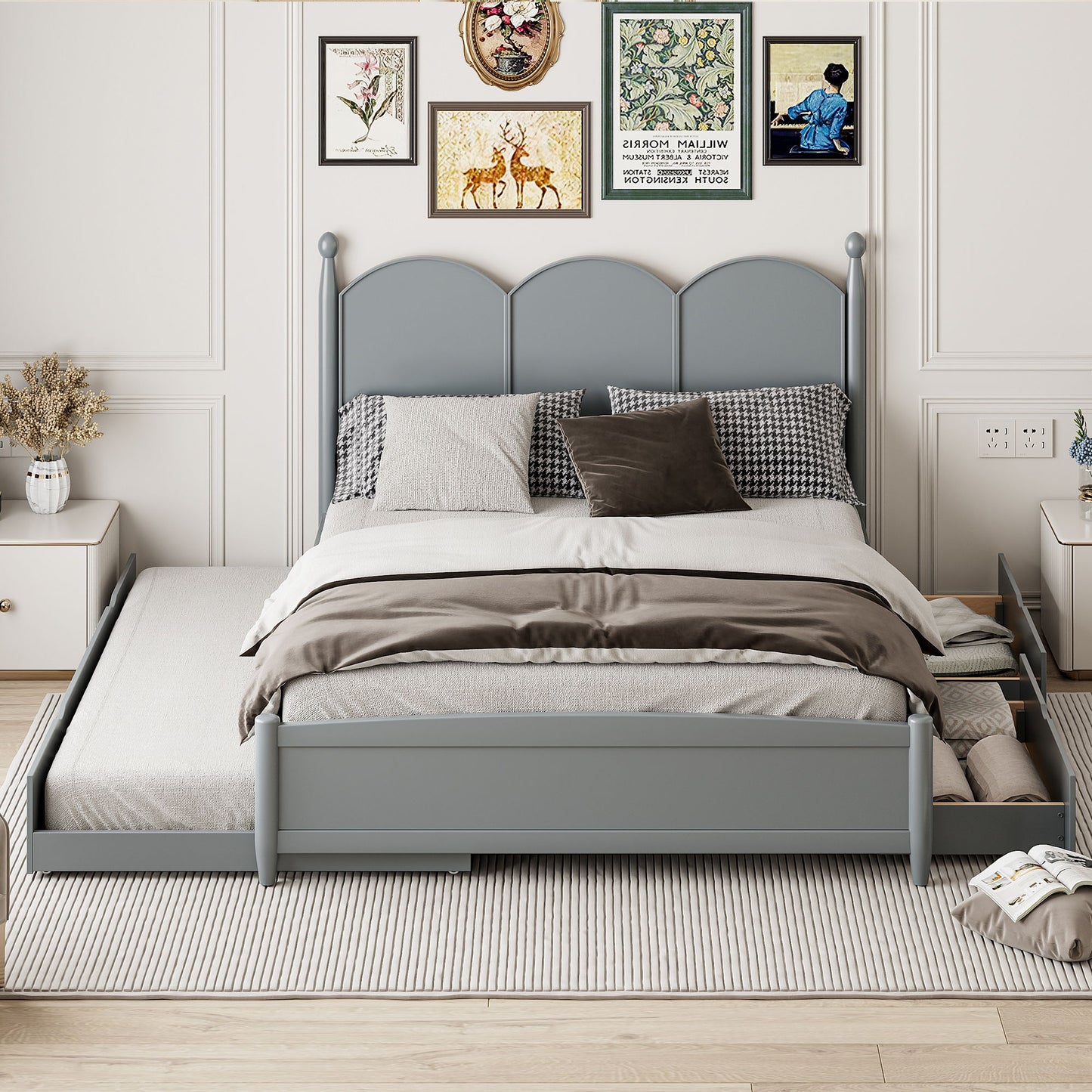 Platform Bed With With 2 Big Drawers And Trundle - The Sleep Loft - Online Mattress Showroom NYC