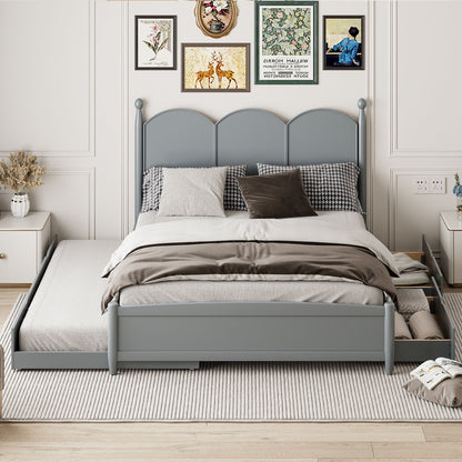 Platform Bed With With 2 Big Drawers And Trundle - The Sleep Loft - Online Mattress Showroom NYC