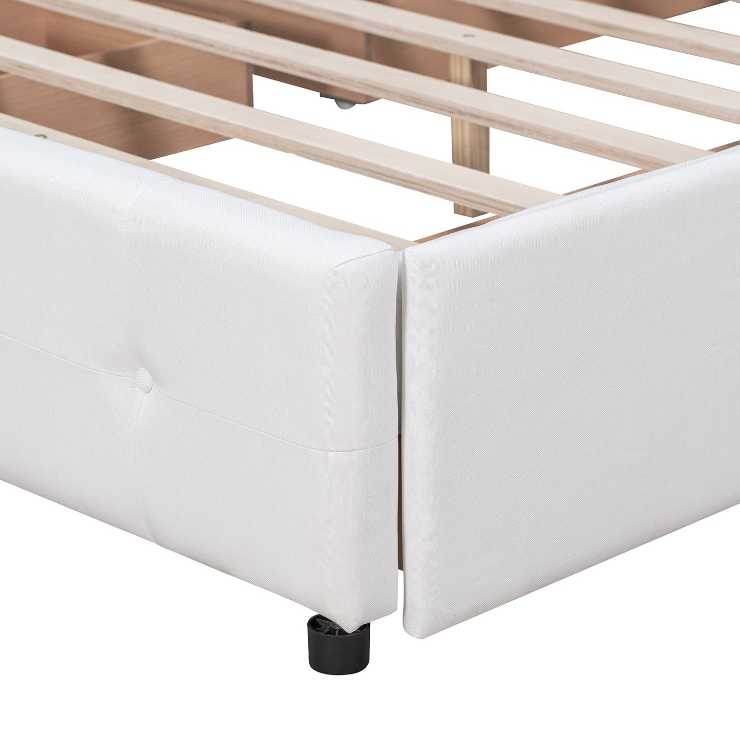 Upholstered Platform Bed With Classic Headboard And Drawers, No Box Spring Needed - The Sleep Loft - Online Mattress Showroom NYC