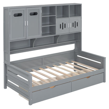 Daybed With All-In-One Cabinet And Shelf - The Sleep Loft - Online Mattress Showroom NYC