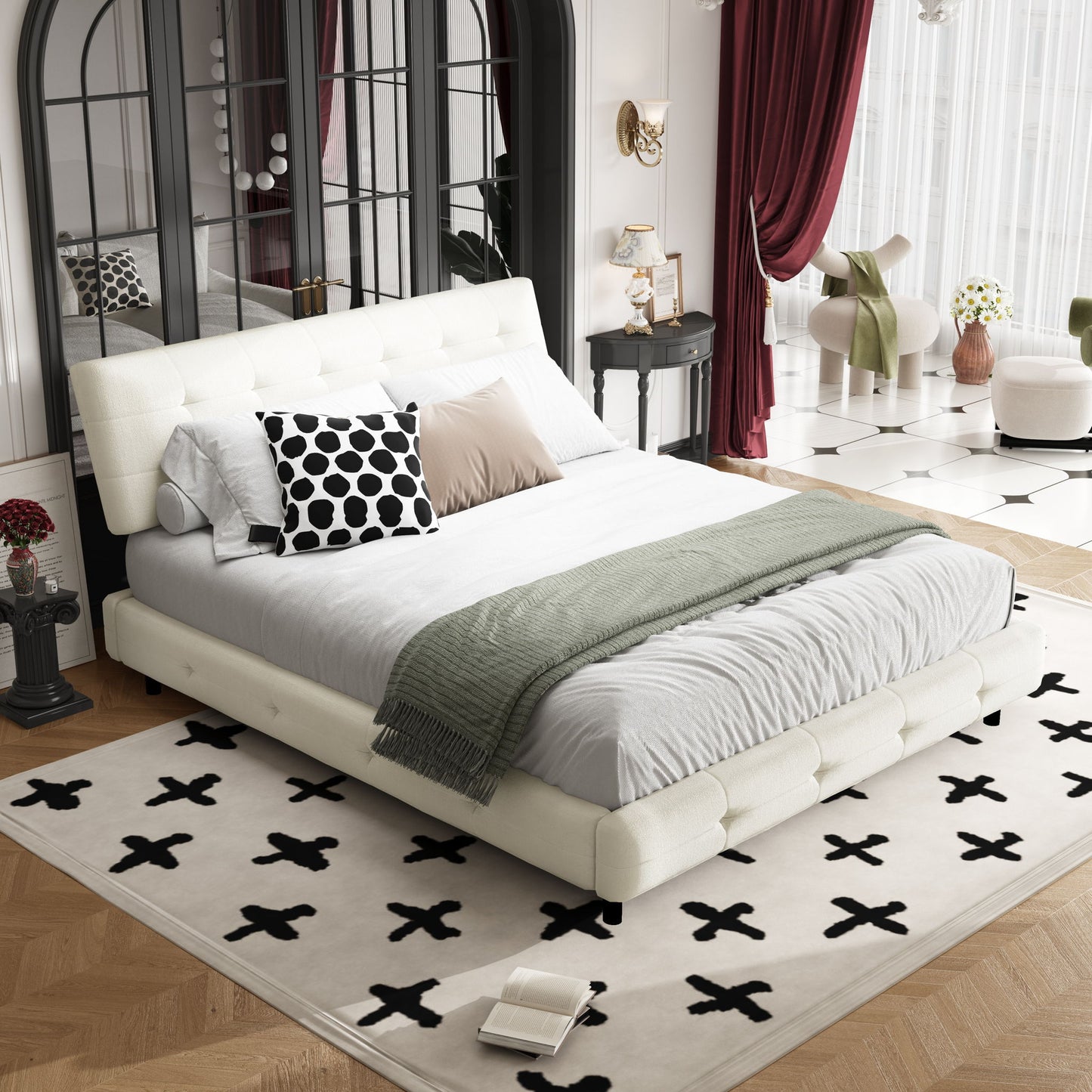 Tufted Headboard With Extra-Large Ultra-Soft Cloud Pillow Design - The Sleep Loft - Online Mattress Showroom NYC