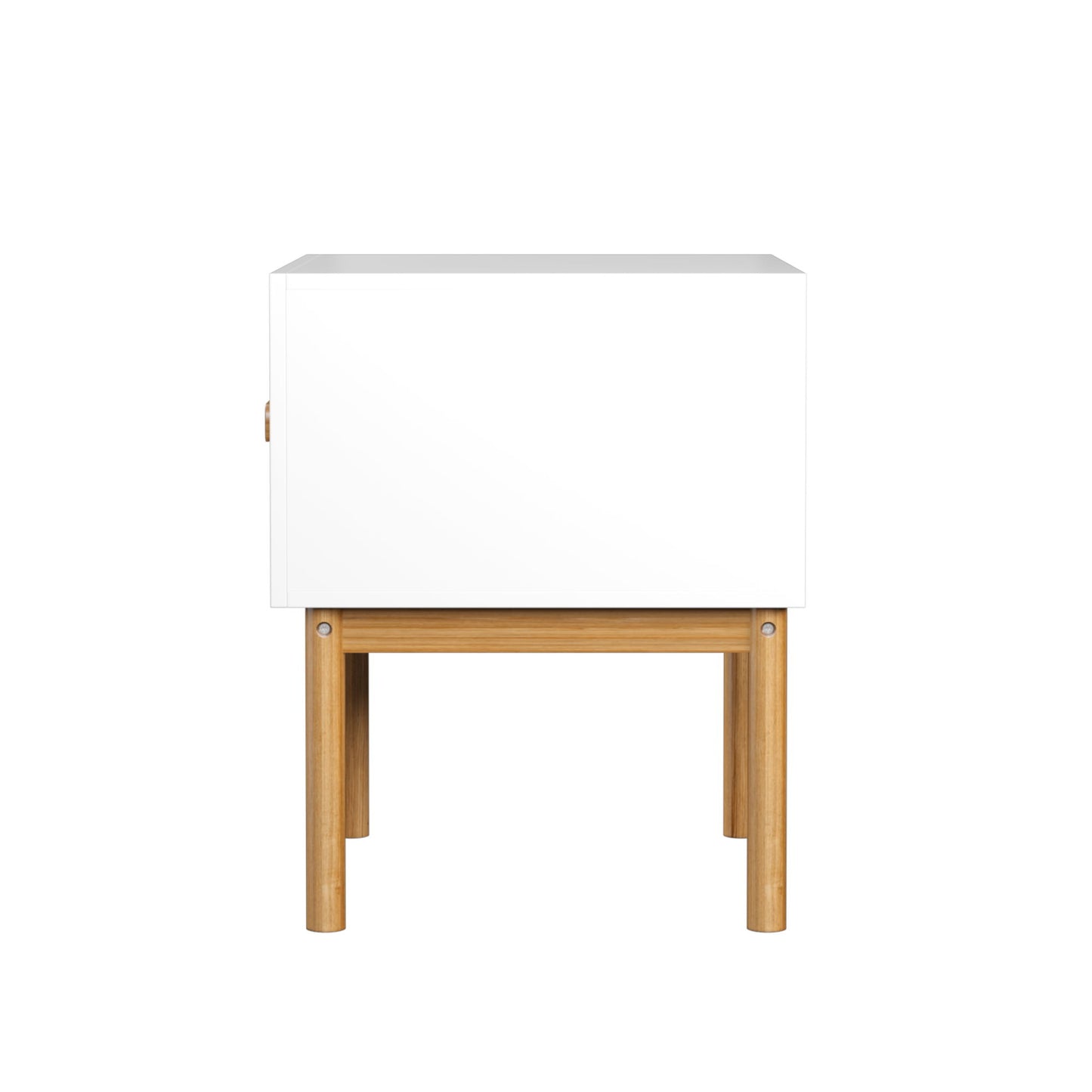 Nightstand With Drawer, Minimalist Bedside Table With Handle For Bedroom - White - The Sleep Loft - Online Mattress Showroom NYC
