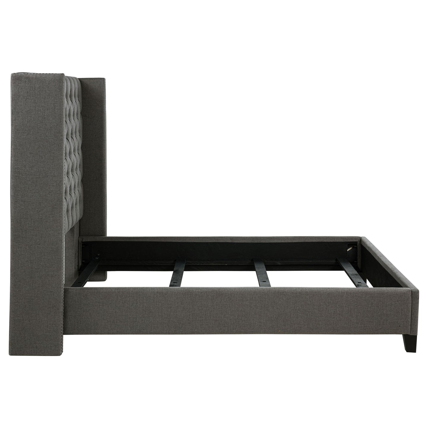 Lendra - Upholstered Wingback Bed With Tufted Headboard - The Sleep Loft - Online Mattress Showroom NYC