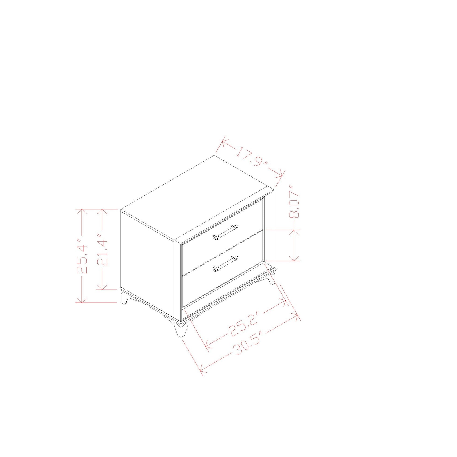 Star - Nightstand - White - The Sleep Loft - Online Mattress Showroom NYC