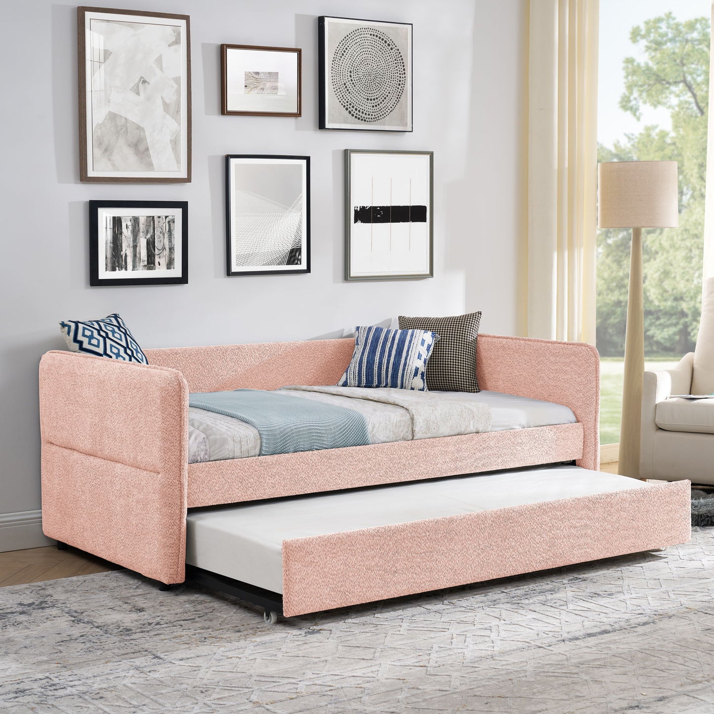 Upholstered Daybed With Pop Up Trundle - The Sleep Loft - Online Mattress Showroom NYC