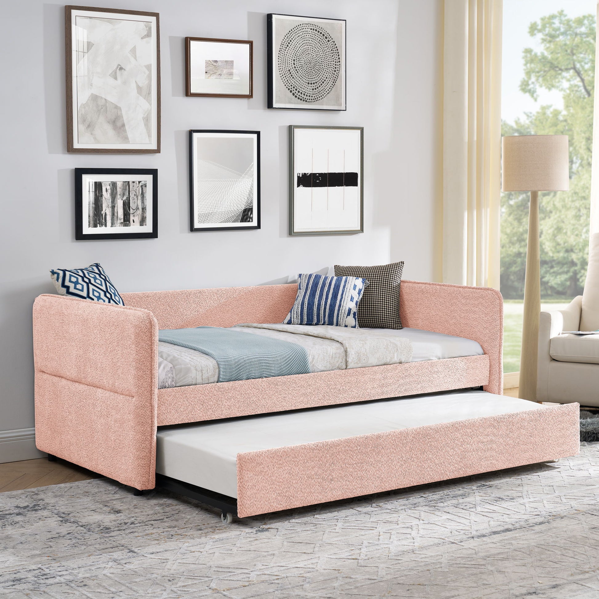 Upholstered Daybed With Pop Up Trundle - The Sleep Loft - Online Mattress Showroom NYC
