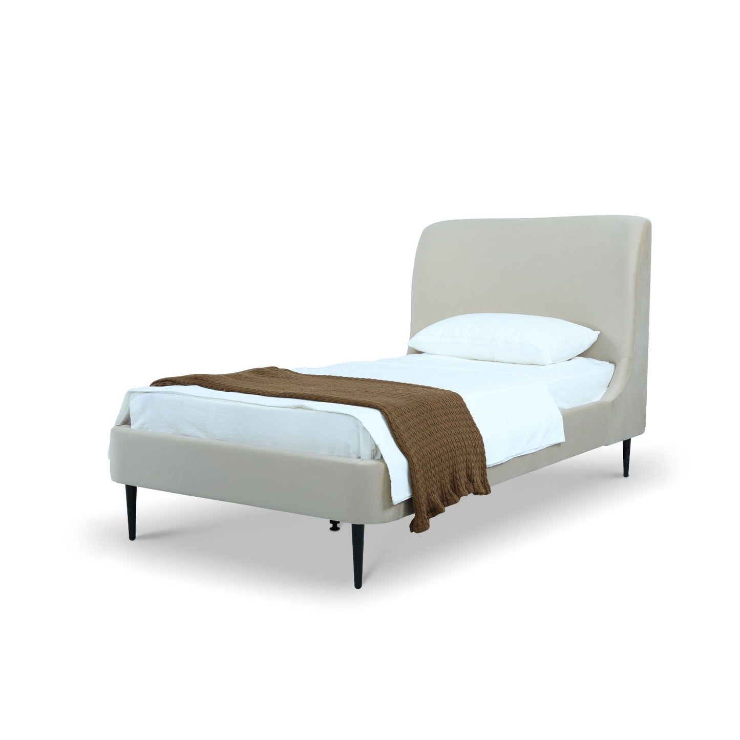 Heather - Upholstered Bed With Curved Headboard - The Sleep Loft - Online Mattress Showroom NYC