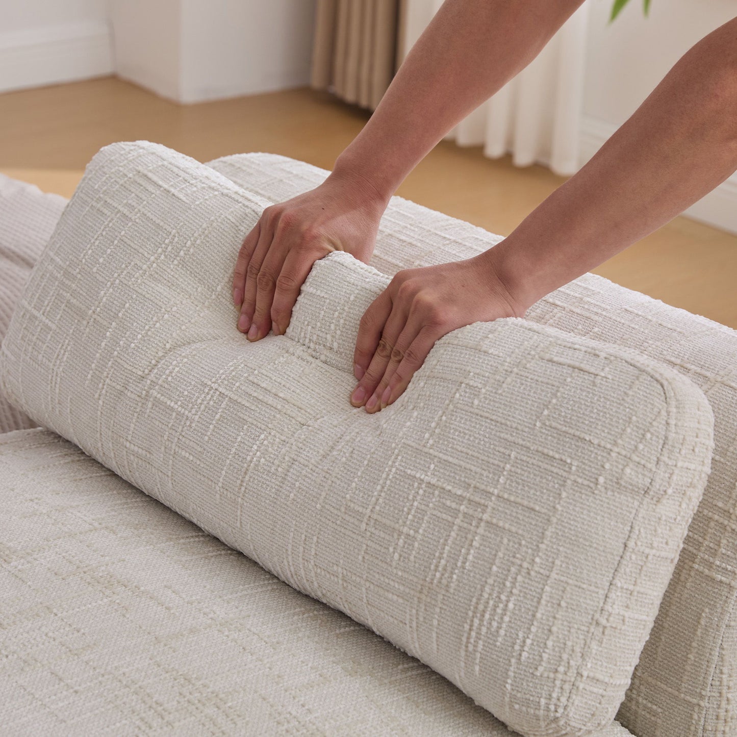Modern Upholstered End Of Bed Bench With Armrests - The Sleep Loft - Online Mattress Showroom NYC