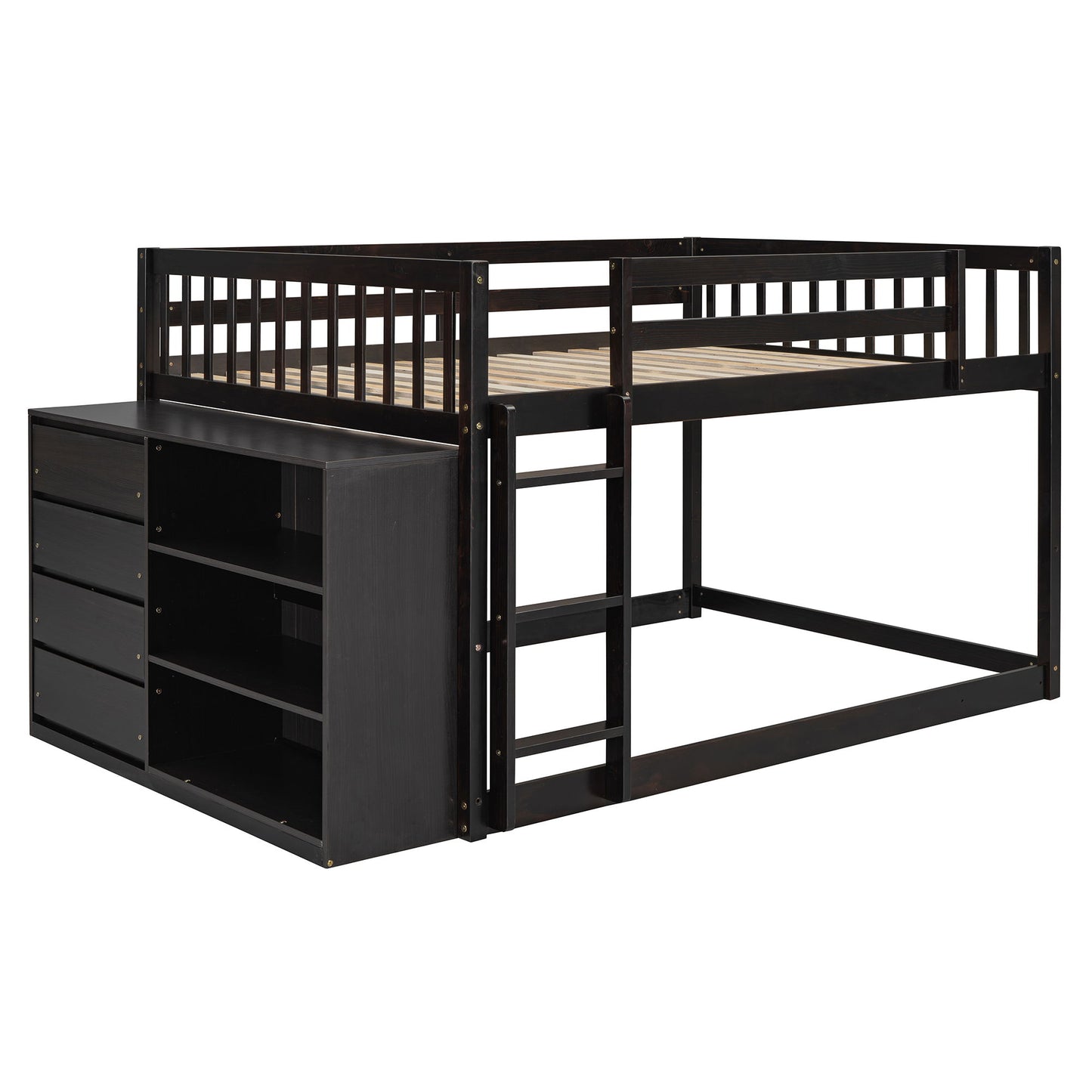 Bunk Bed With 4 Drawers And 3 Shelves - The Sleep Loft - Online Mattress Showroom NYC
