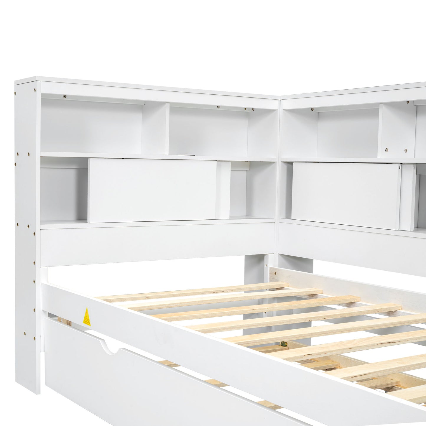 Daybed With Storage Shelves, USB Charging, And Trundle Bed - The Sleep Loft - Online Mattress Showroom NYC