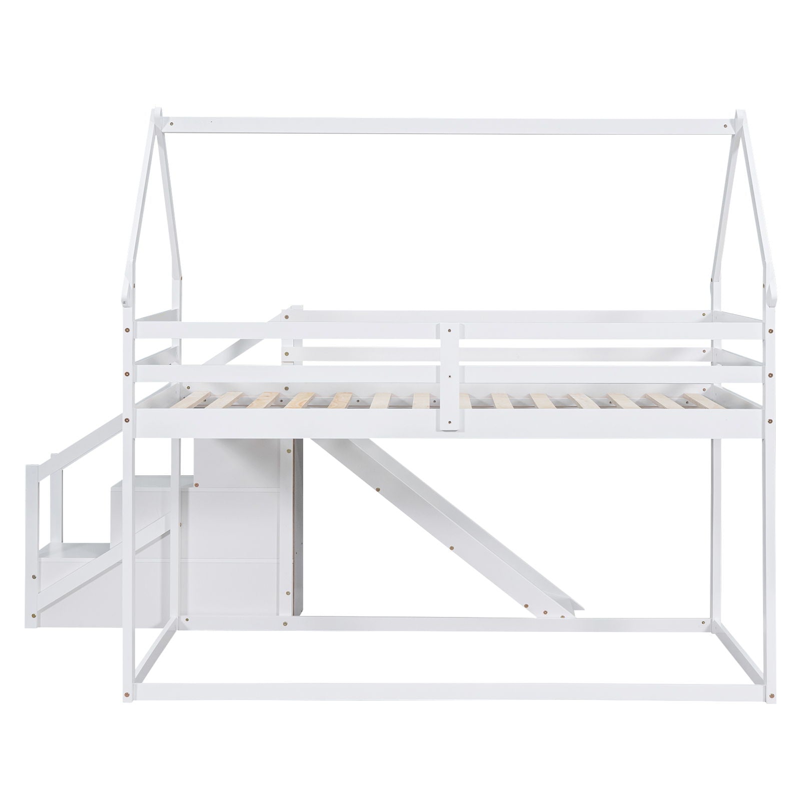 Twin Over Twin House Loft Or Bunk Bed With Slide And Staircase - The Sleep Loft - Online Mattress Showroom NYC