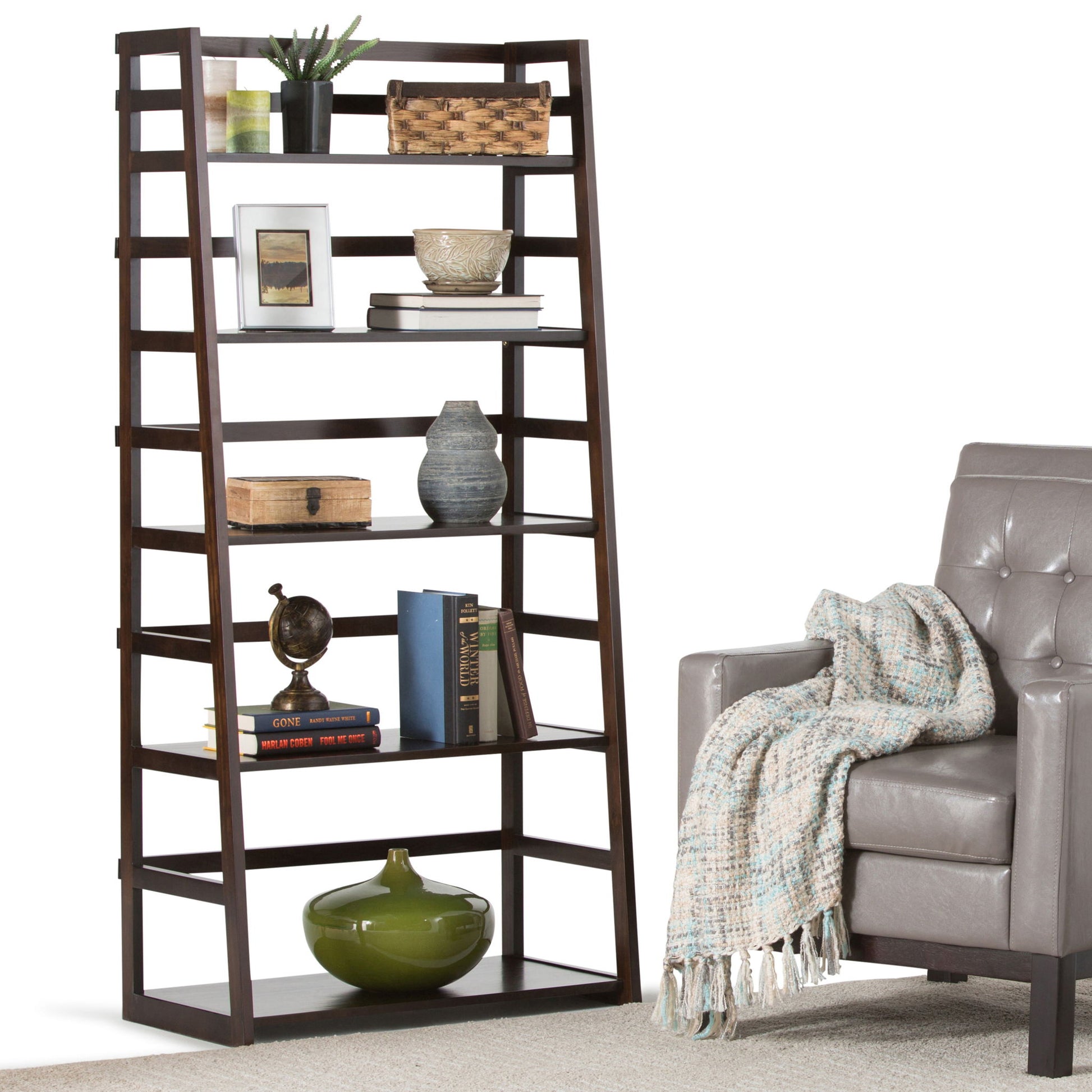 Acadian - Handcrafted Ladder Shelf Bookcase - The Sleep Loft - Online Mattress Showroom NYC