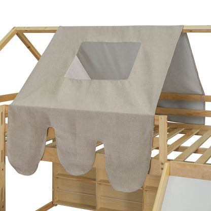Loft Bed With House Shaped Frame And Tent - The Sleep Loft - Online Mattress Showroom NYC