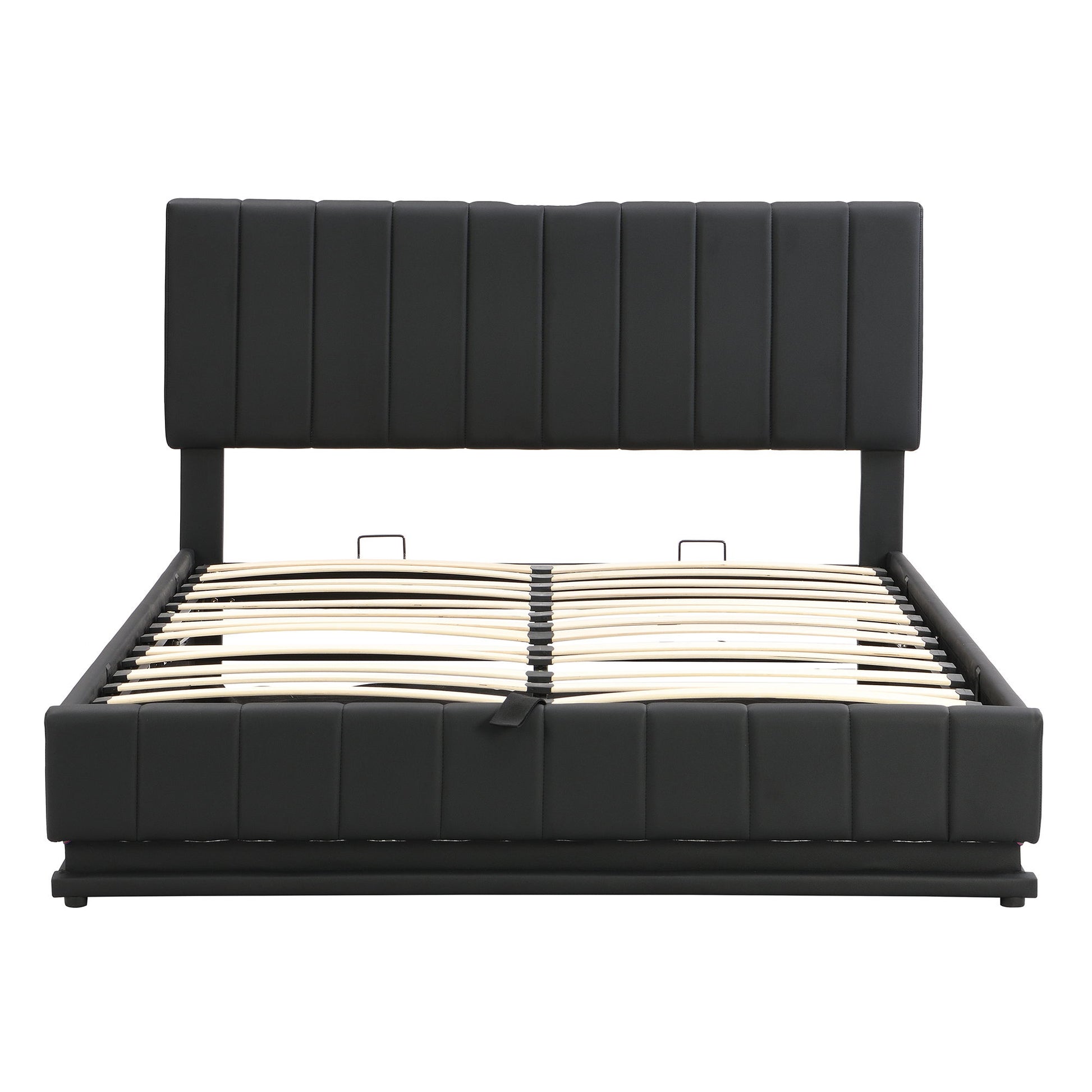 Upholstered Bed With Hydraulic Storage System And LED Light, With Sockets And USB Ports - The Sleep Loft - Online Mattress Showroom NYC