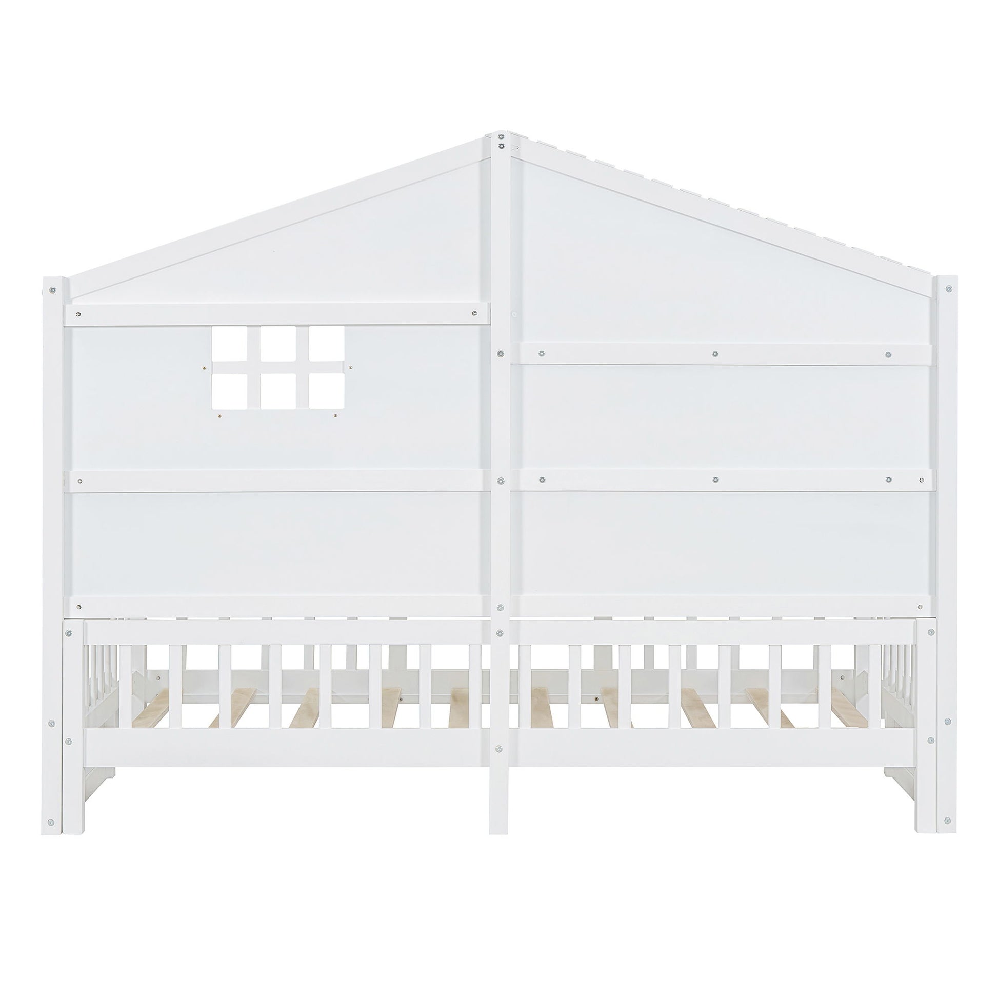 House Bed With Shelves, Window And Sparkling Light Strip On The Roof - The Sleep Loft - Online Mattress Showroom NYC