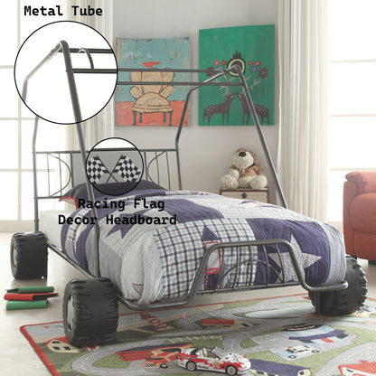 Xander - Twin Go Kart Bed - Gunmetal - The Sleep Loft - Online Mattress Showroom NYC