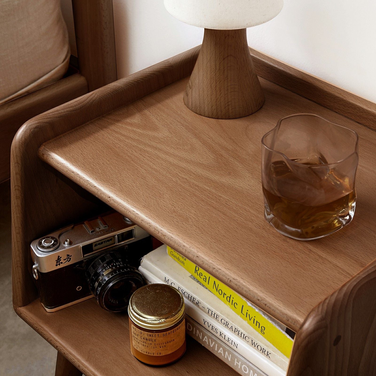 Bedside Cabinet, Modern Simple Nightstands European Beech - The Sleep Loft - Online Mattress Showroom NYC