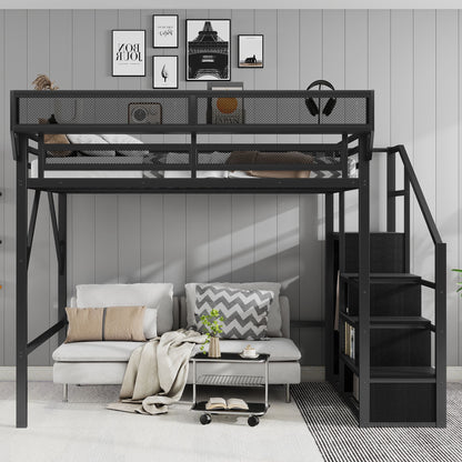 Loft Bed With Storage Shelves, Wardrobe - The Sleep Loft - Online Mattress Showroom NYC