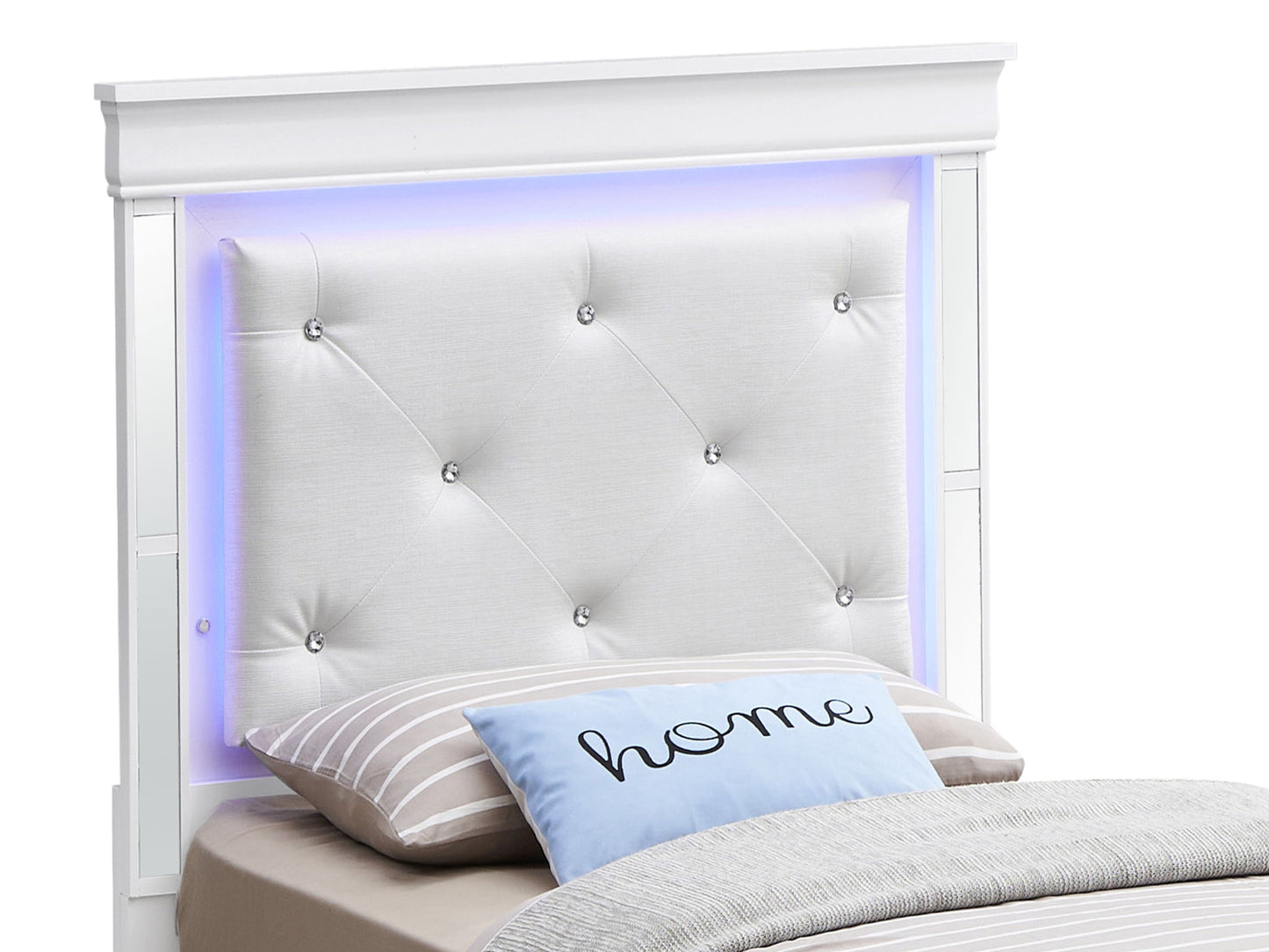Bed With LED Light Accents Headboard - The Sleep Loft - Online Mattress Showroom NYC