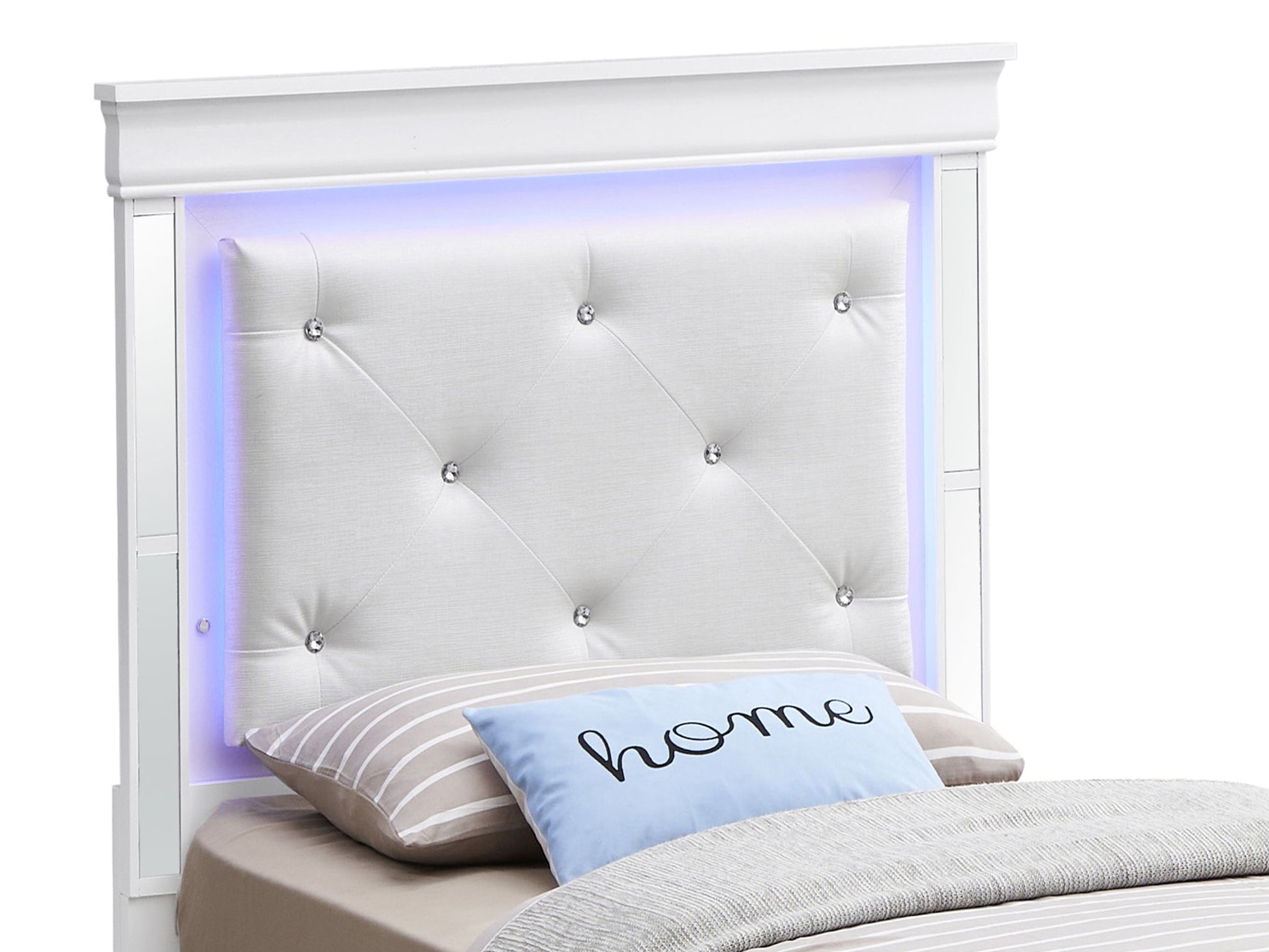 Bed With LED Light Accents Headboard - The Sleep Loft - Online Mattress Showroom NYC