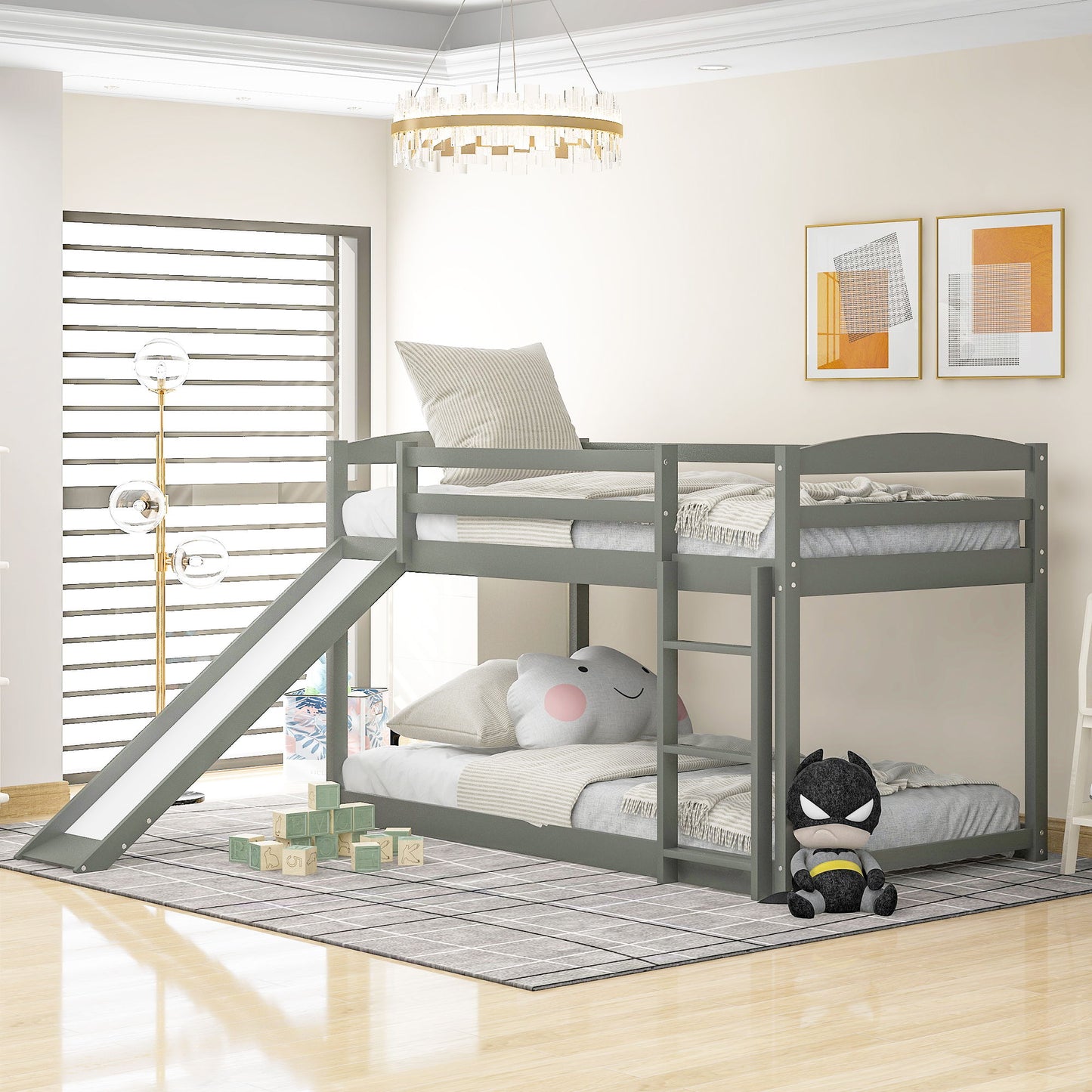 Durable Bunk Bed With Convertible Slide And Ladder - The Sleep Loft - Online Mattress Showroom NYC