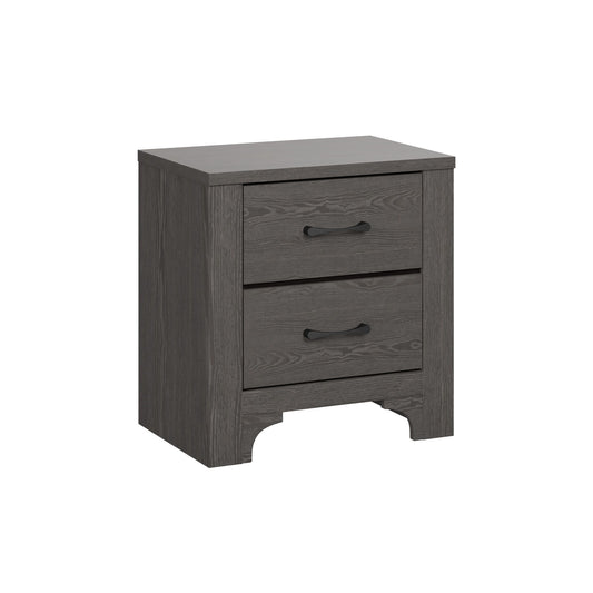 Modern 2 Drawer Nightstand - Brown - Wood - The Sleep Loft - Online Mattress Showroom NYC