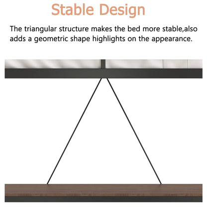 Adam - Twin Loft Bunk Bed With Cinnamon Wood Desk And Closet Rod - Black - The Sleep Loft - Online Mattress Showroom NYC