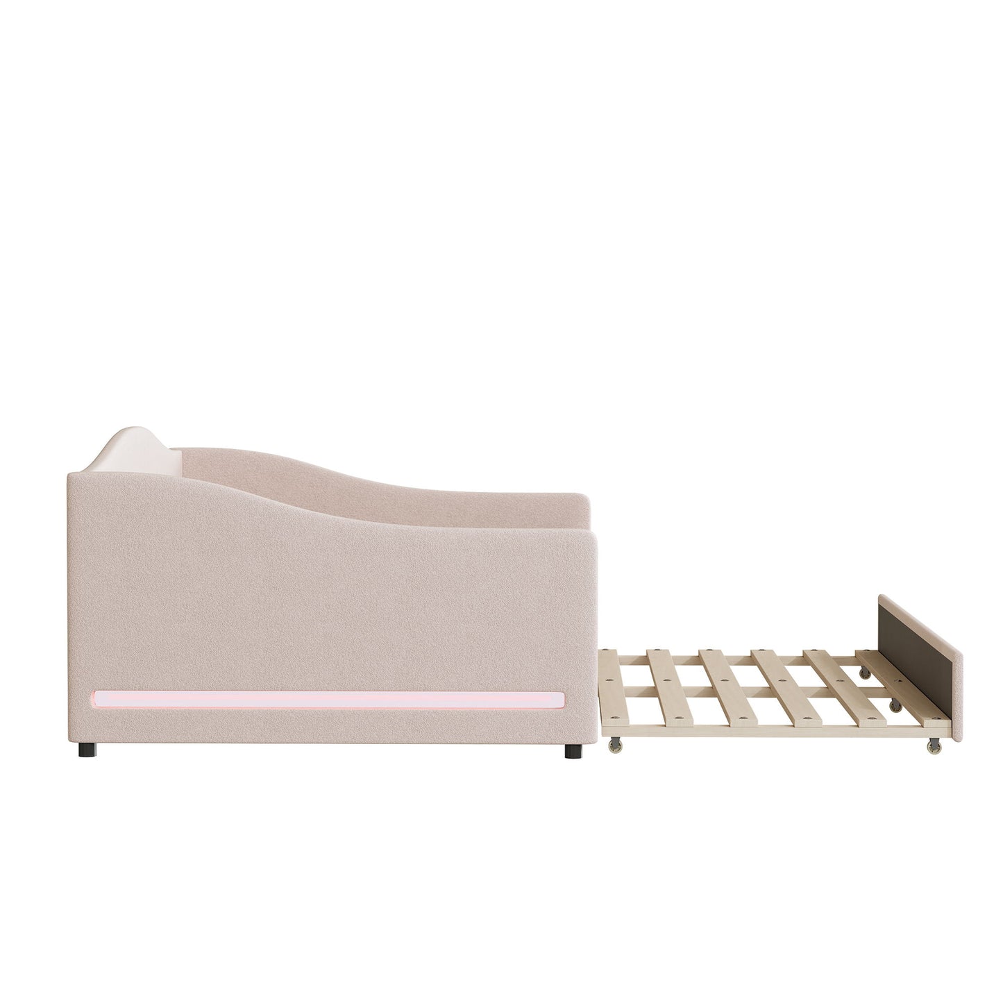 Upholstered Daybed With Light And Trundle - The Sleep Loft - Online Mattress Showroom NYC