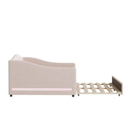 Upholstered Daybed With Light And Trundle - The Sleep Loft - Online Mattress Showroom NYC