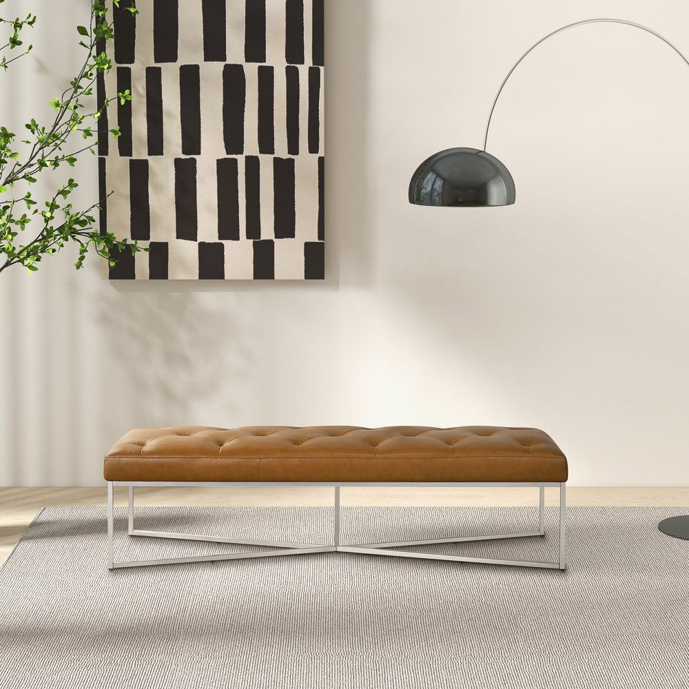 Harper - Bench - Tan - The Sleep Loft - Online Mattress Showroom NYC