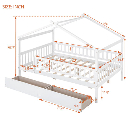 House Bed With 2 Drawers - The Sleep Loft - Online Mattress Showroom NYC