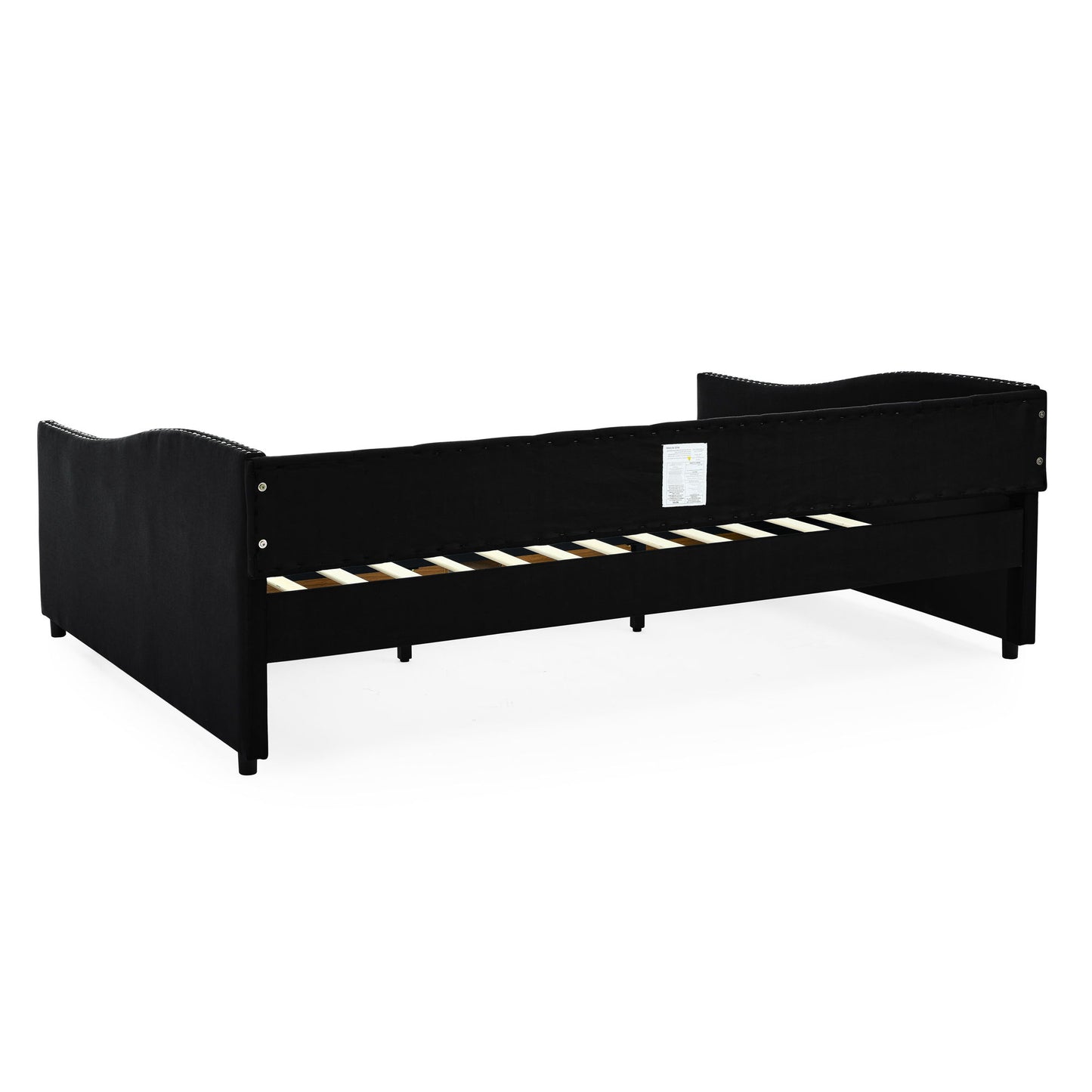 Upholstered Tufted Daybed With 2 Drawers, Waved Arms - The Sleep Loft - Online Mattress Showroom NYC