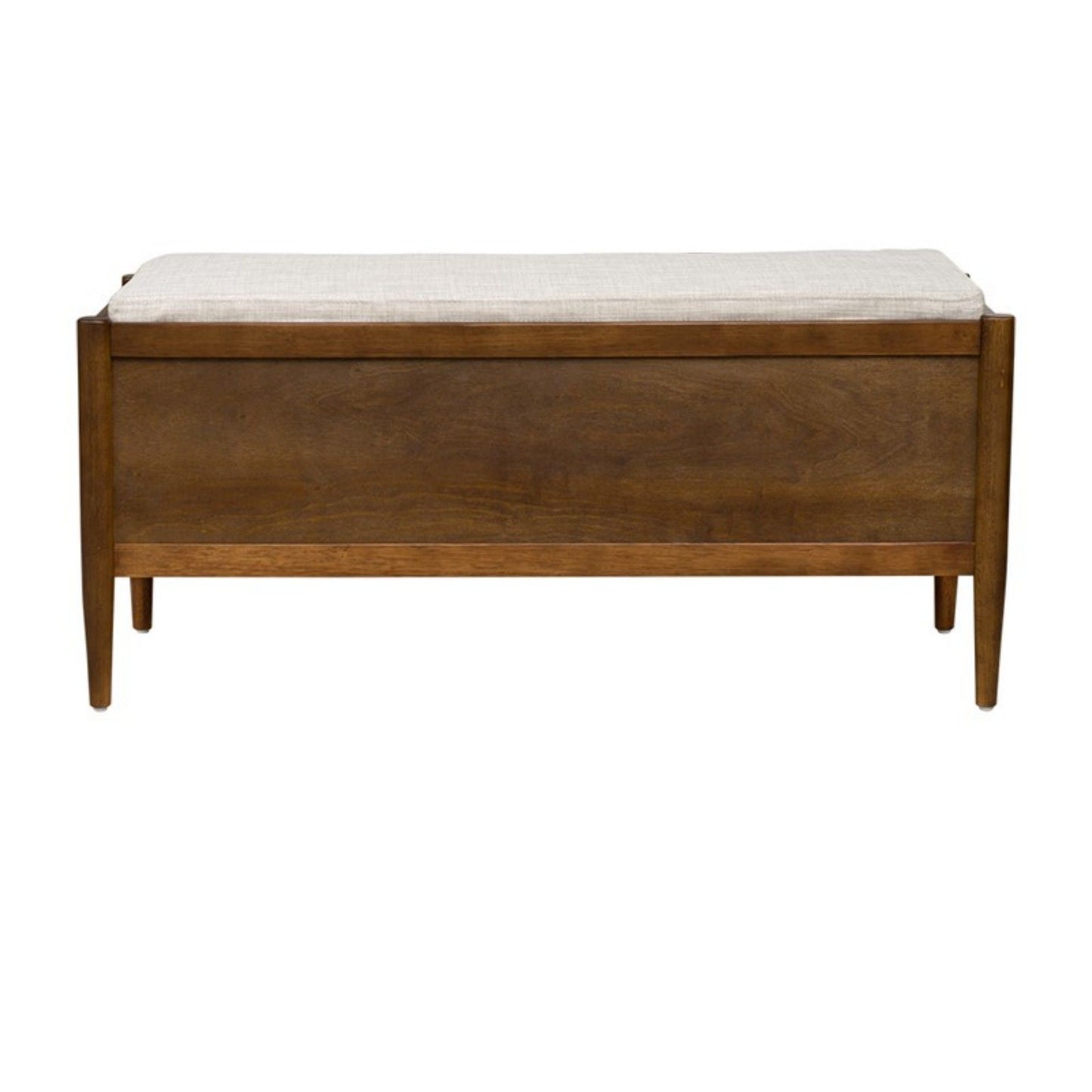 Accent Bench With Storage, Upholstered Cushion - Walnut Brown - The Sleep Loft - Online Mattress Showroom NYC