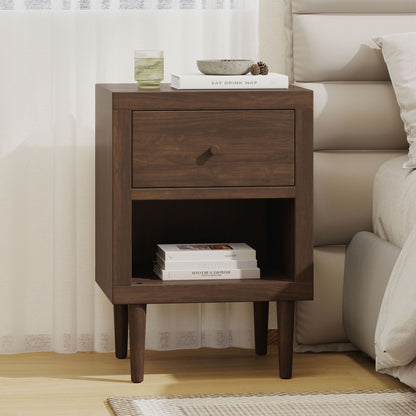 Nystrom - Single Drawer Nightstand - The Sleep Loft - Online Mattress Showroom NYC