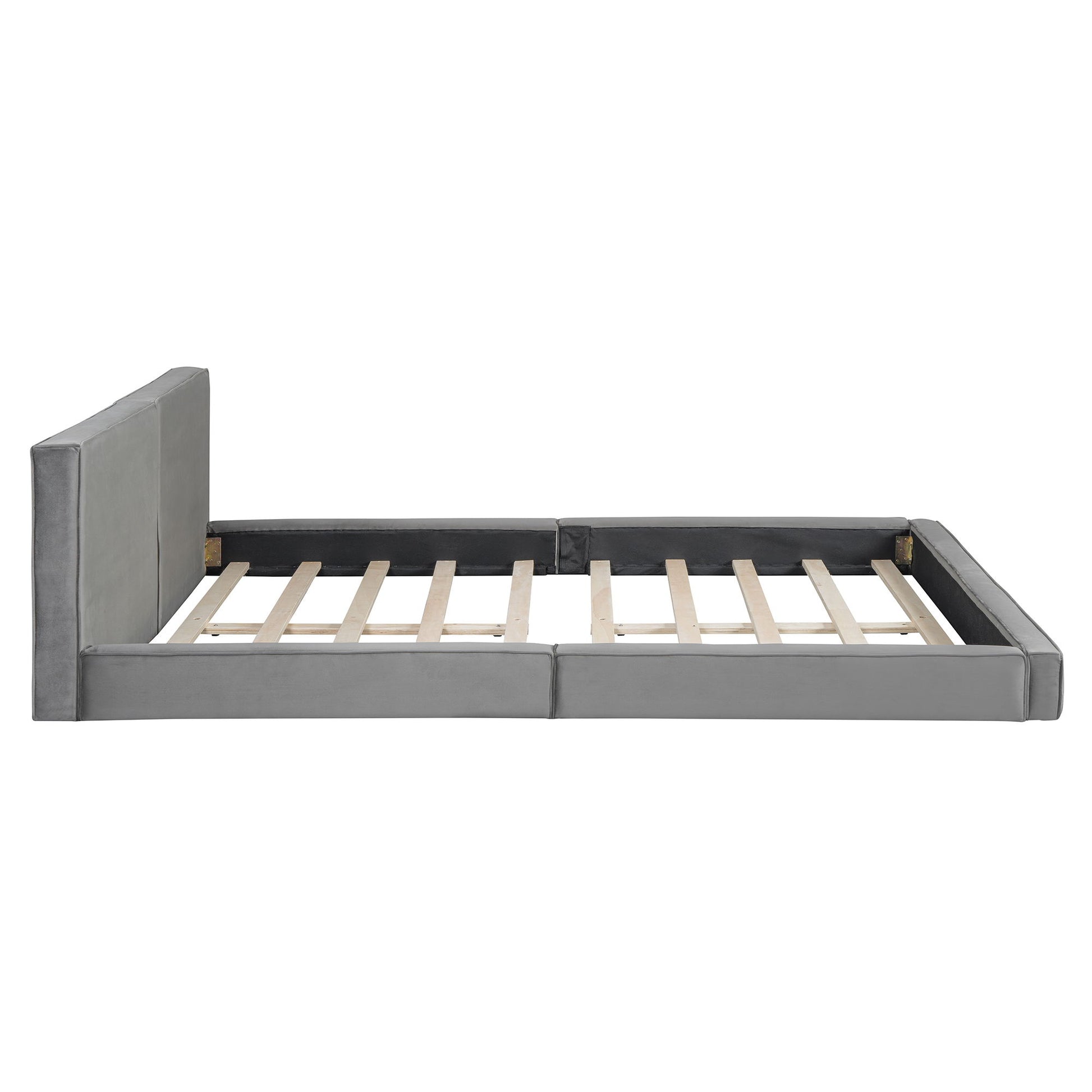 Upholstered Platform Bed, Grounded Bed With Solid Frame - The Sleep Loft - Online Mattress Showroom NYC