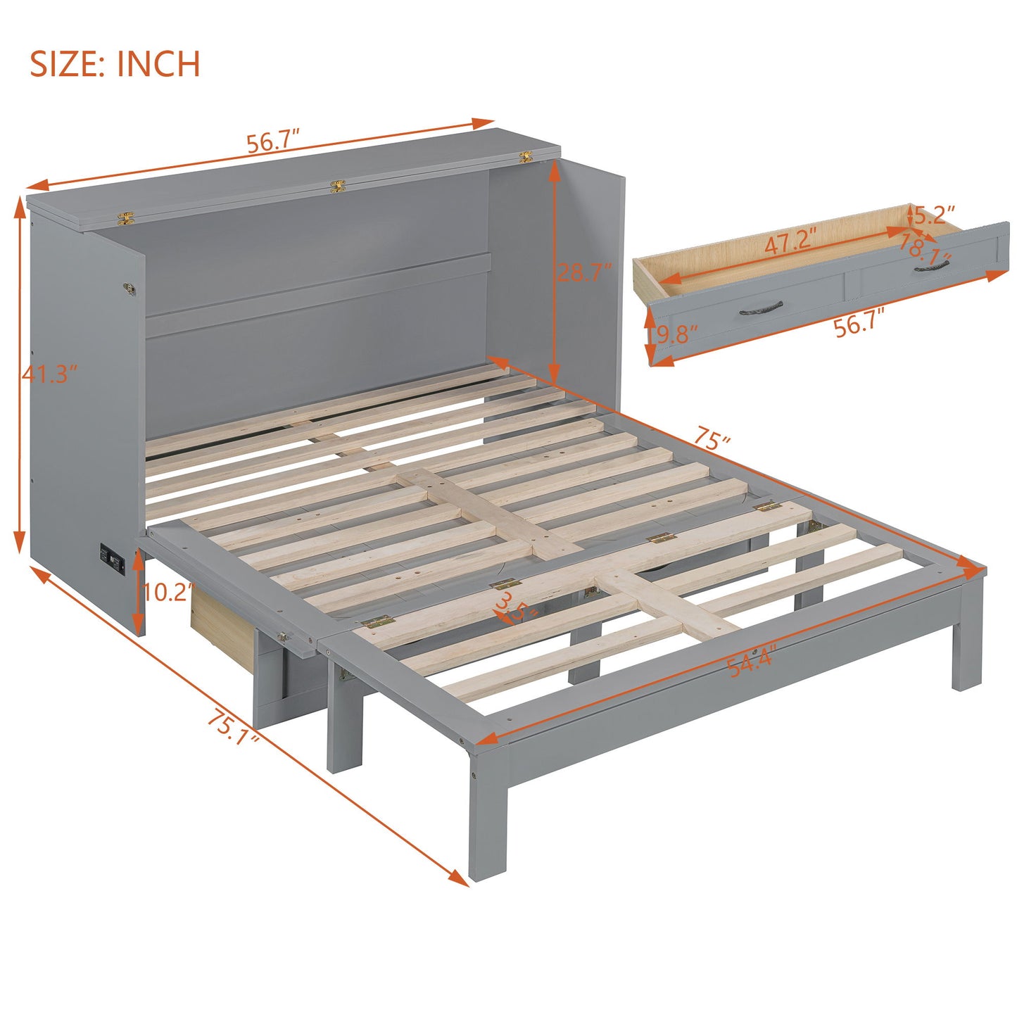Murphy Bed With Large Drawers - The Sleep Loft - Online Mattress Showroom NYC