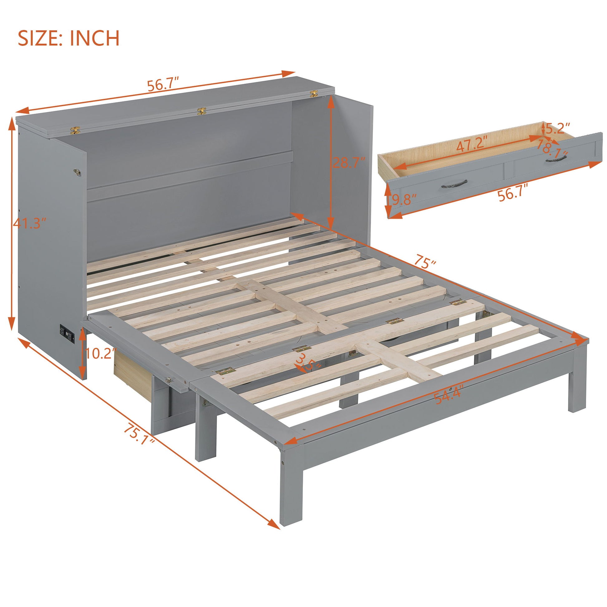 Murphy Bed With Large Drawers - The Sleep Loft - Online Mattress Showroom NYC
