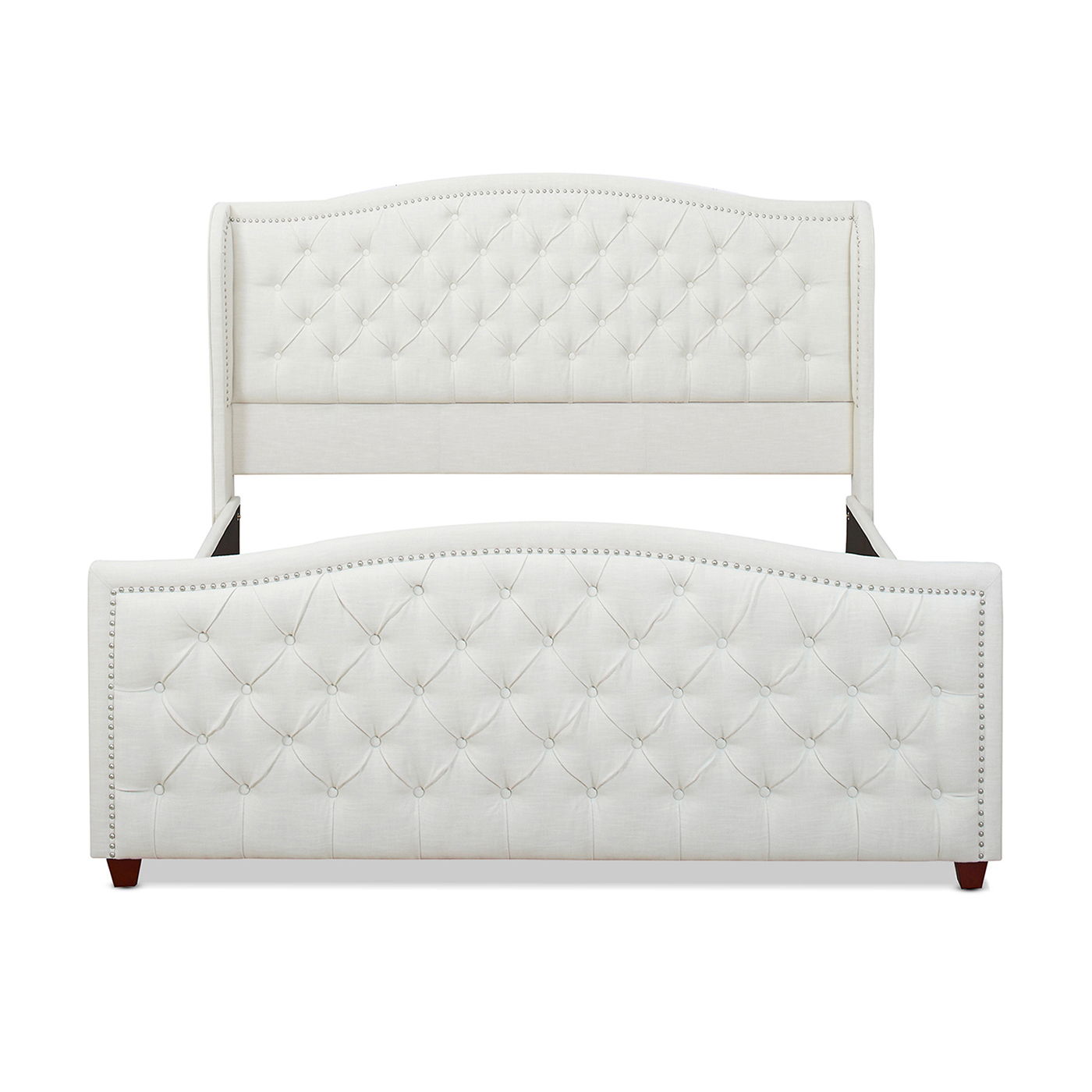 Marcella - Upholstered Shelter Headboard Bed Set - The Sleep Loft - Online Mattress Showroom NYC