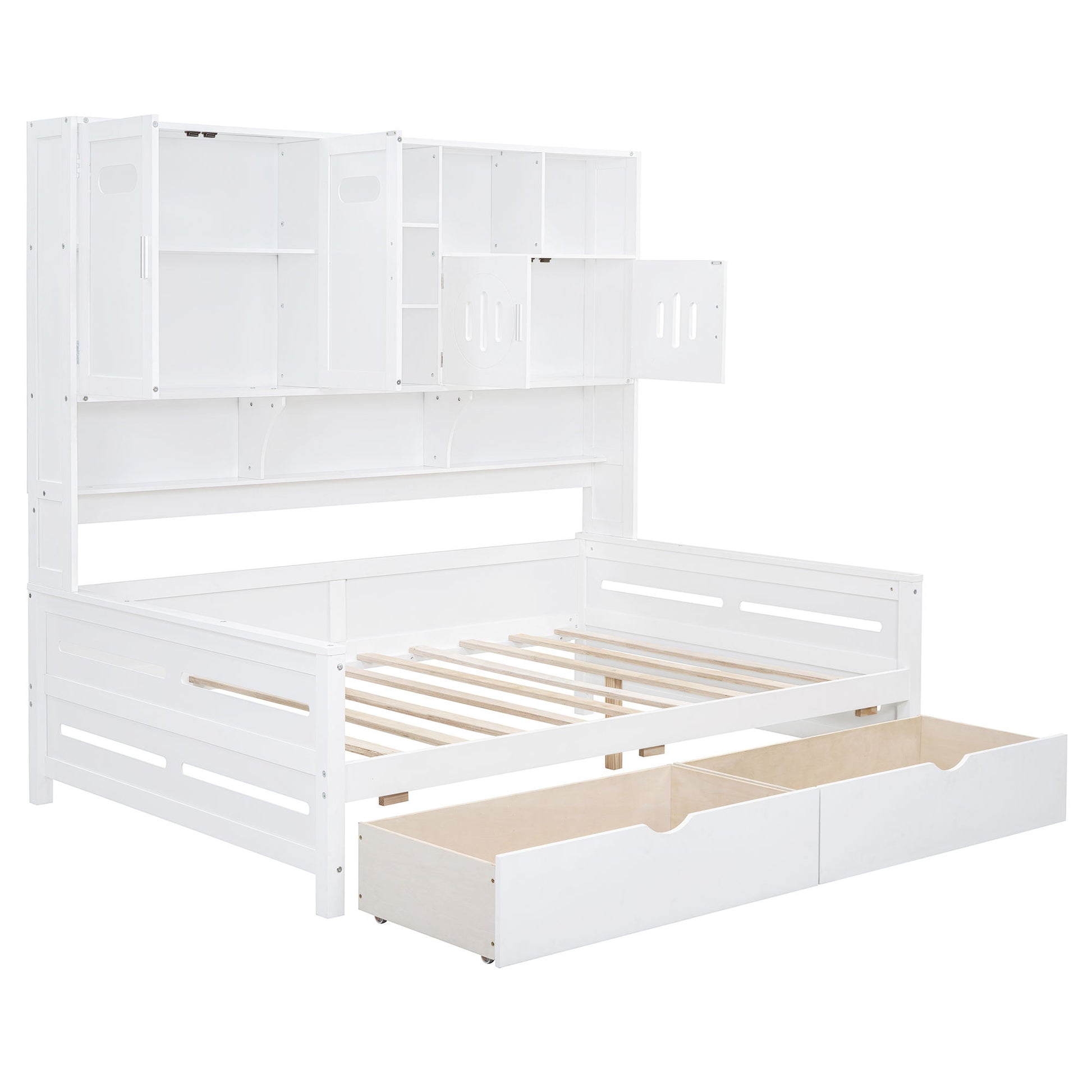 Daybed With All-In-One Cabinet And Shelf - The Sleep Loft - Online Mattress Showroom NYC