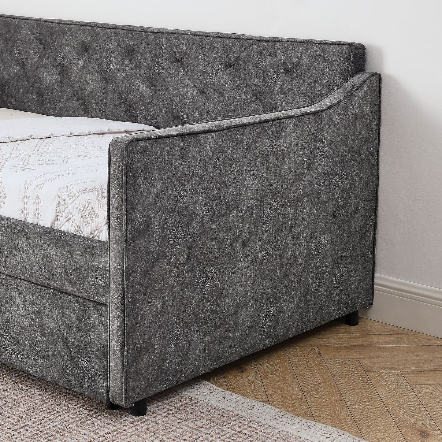 Daybed With Pop Up Trundle And USB Charging Armrest - The Sleep Loft - Online Mattress Showroom NYC