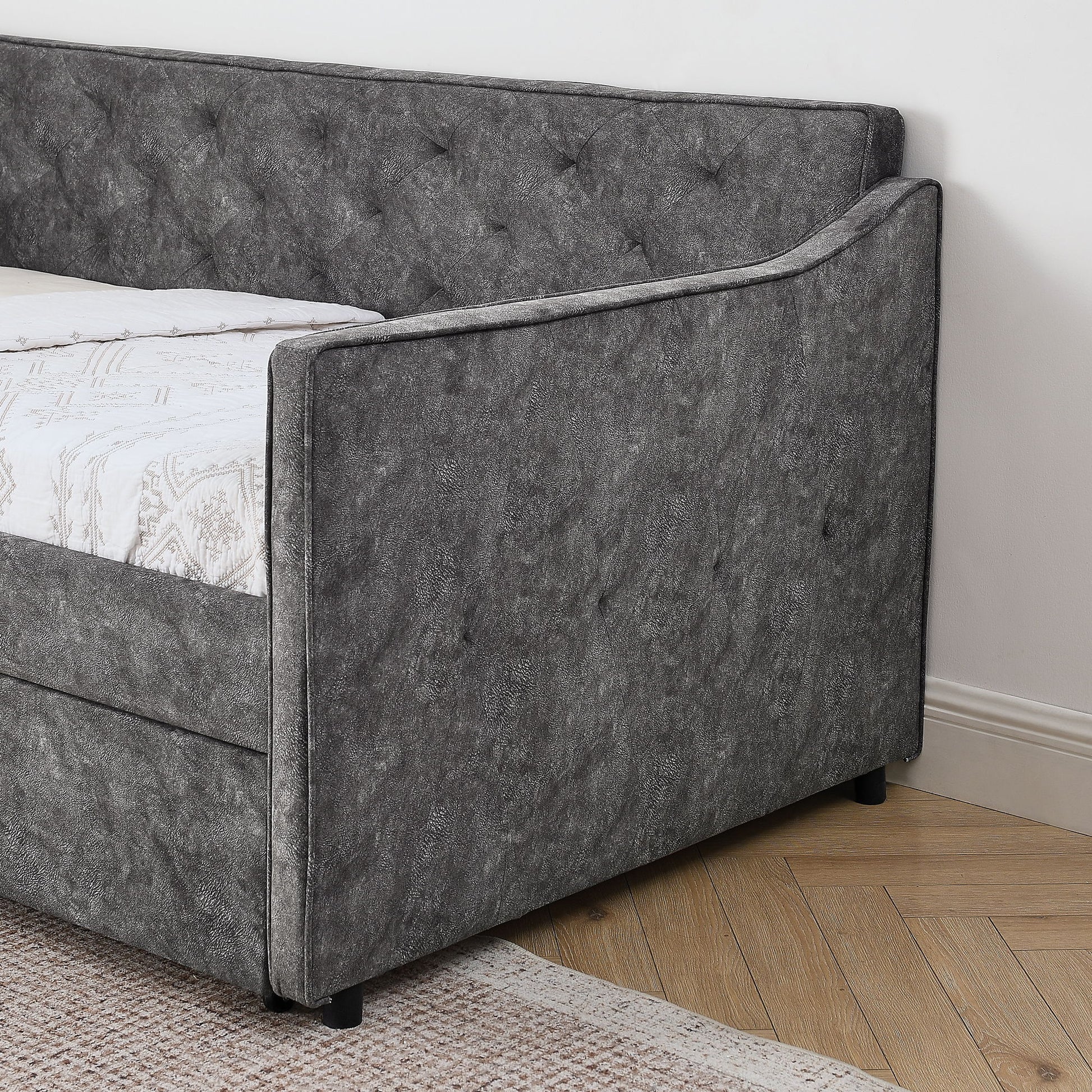 Daybed With Pop Up Trundle And USB Charging Armrest - The Sleep Loft - Online Mattress Showroom NYC