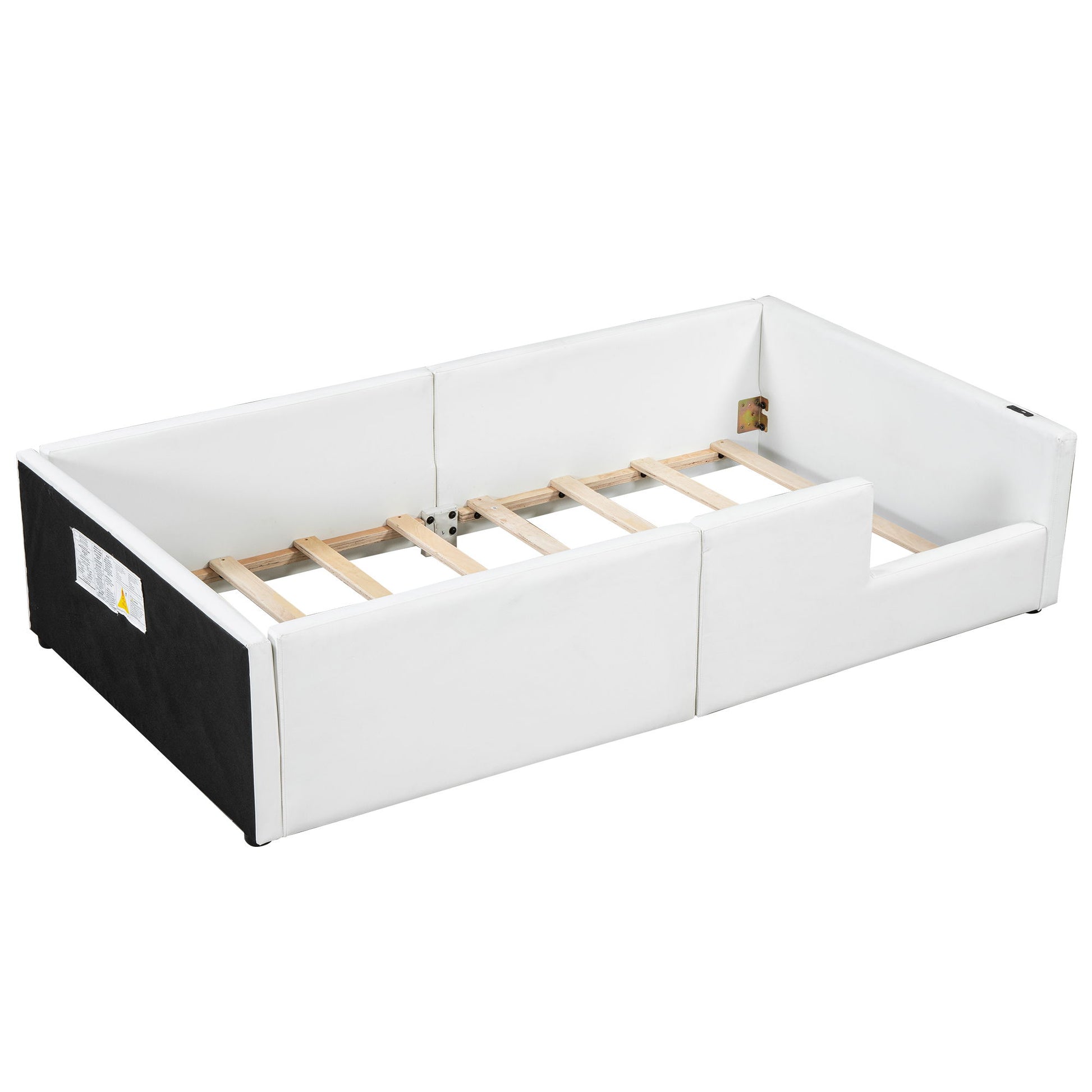 Platform Bed With Guardrail And Charging Station - The Sleep Loft - Online Mattress Showroom NYC