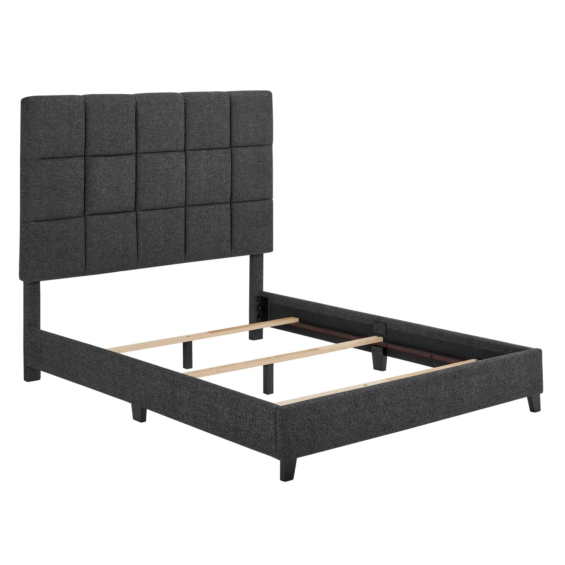 Squares Upholstered Platform Bed - The Sleep Loft - Online Mattress Showroom NYC