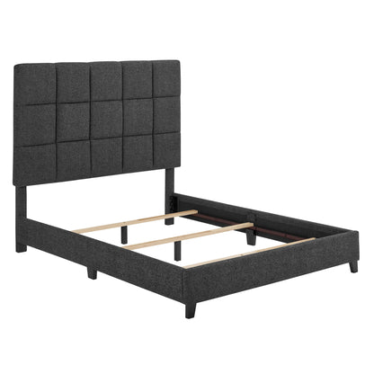 Squares Upholstered Platform Bed - The Sleep Loft - Online Mattress Showroom NYC