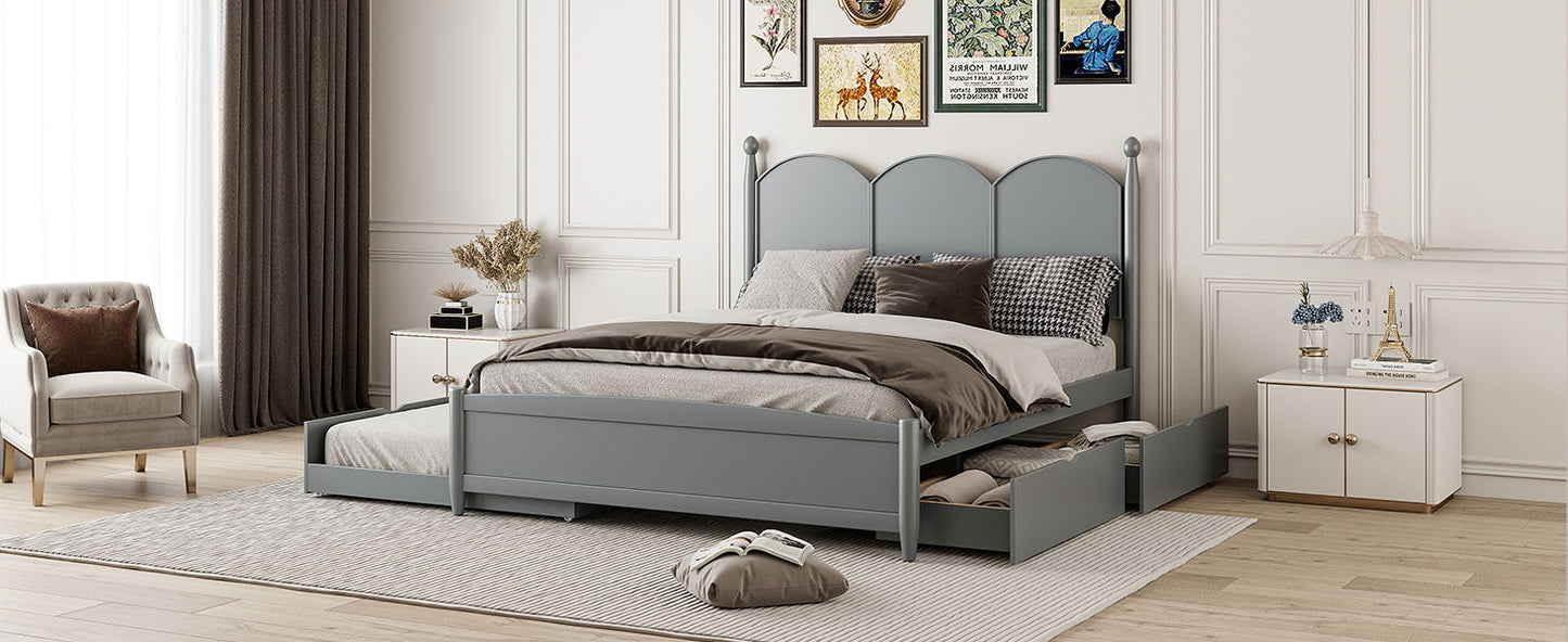 Platform Bed With With 2 Big Drawers And Trundle - The Sleep Loft - Online Mattress Showroom NYC