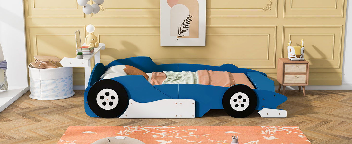 Race Car-Shaped Platform Bed With Wheels - The Sleep Loft - Online Mattress Showroom NYC