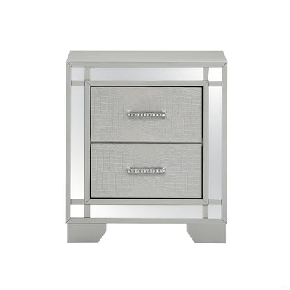 Madison - Nightstand - Silver Champagne - The Sleep Loft - Online Mattress Showroom NYC