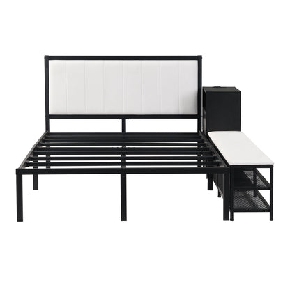 Platform Bed With 2 Tier Storage Shelves, Storage Cabinet - The Sleep Loft - Online Mattress Showroom NYC