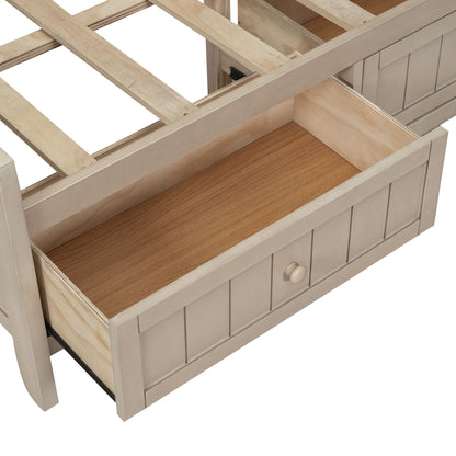 Daybed With Storage Shelves And 3 Drawers - The Sleep Loft - Online Mattress Showroom NYC